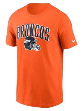 Nike Orange Broncos Graphic Tee for Men